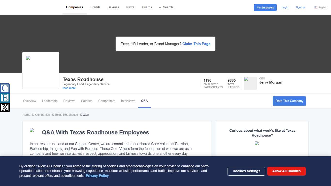 Working At Texas Roadhouse - Ask a Question Comparably